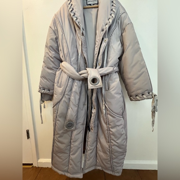 BBXBRAND Grey Puffer Maxi Coat Size M/L - Picture 3 of 4